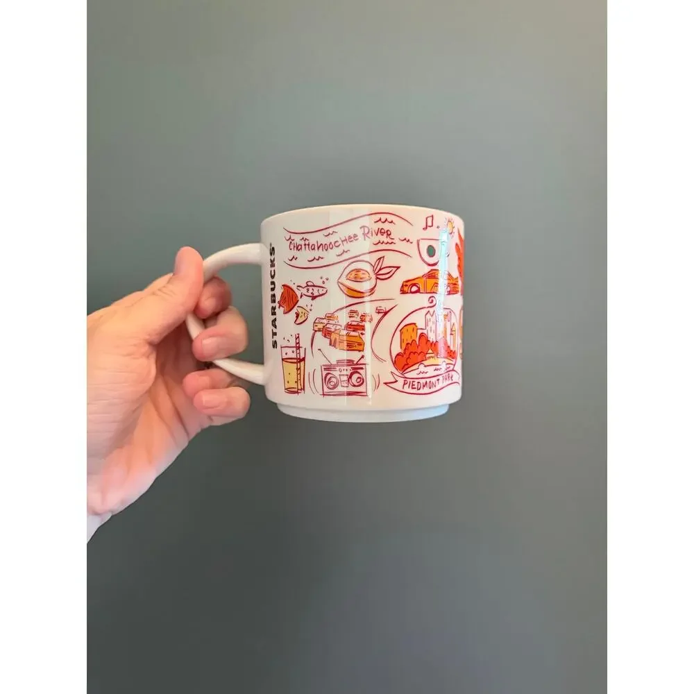 Starbucks Been There Series Atlanta Georgia Ceramic Orange 14 oz Coffee Mug